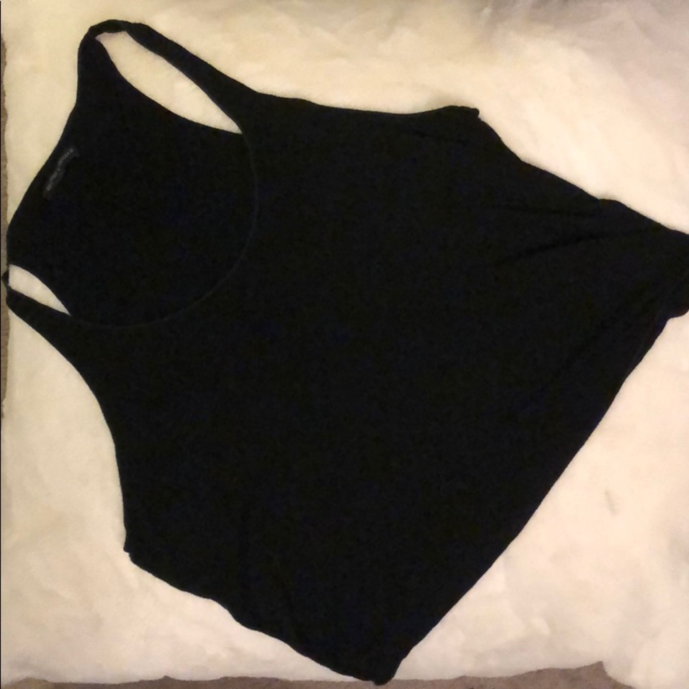 classic black brandy melville crop muscle tank